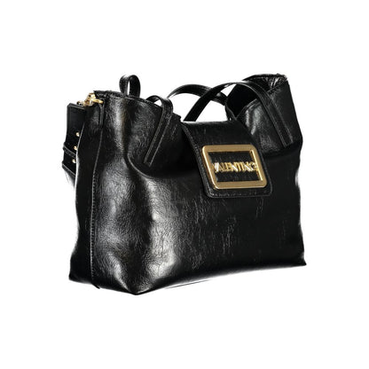 Black Polyethylene Women Handbag