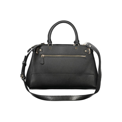 Black Polyethylene Women Handbag