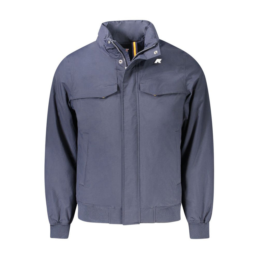 Blue Polyamide Men Jacket