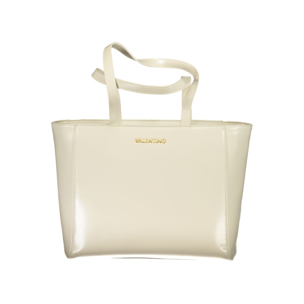 Beige Polyethylene Women Handbag