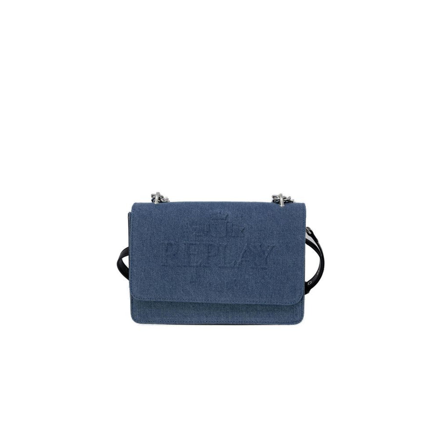 Blue Polyester Shoulder Bag