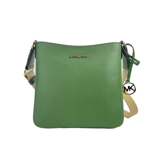 Green Saffiano Leather Crossbody Bag