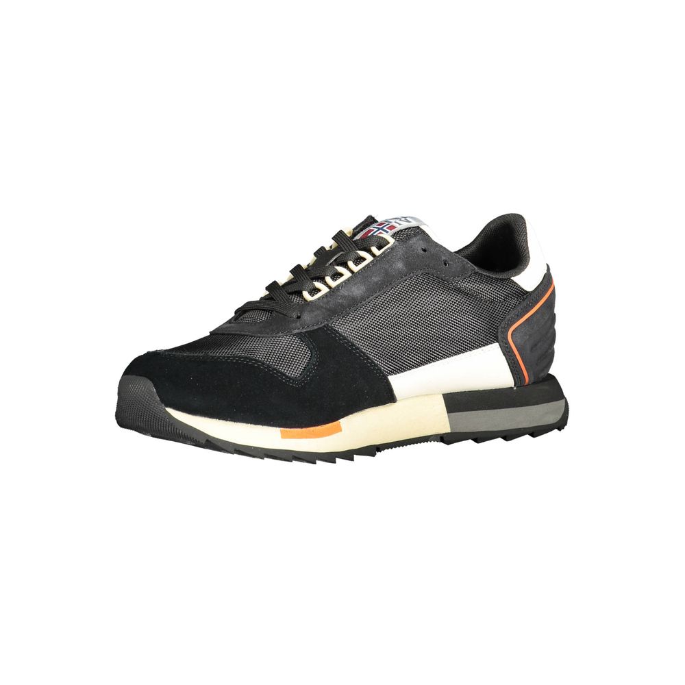 Black Leather Men Sneaker