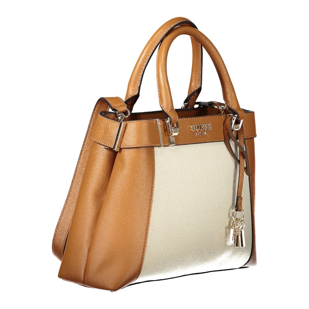 Brown Cotton Women Handbag