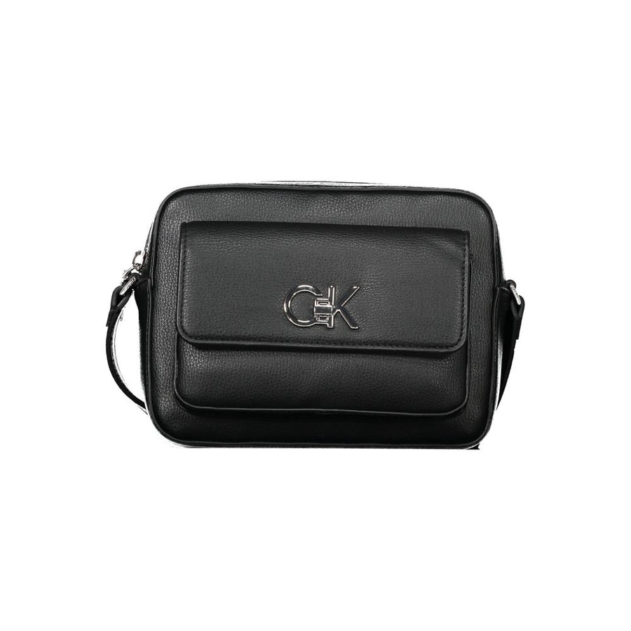 Black Polyethylene Women Handbag