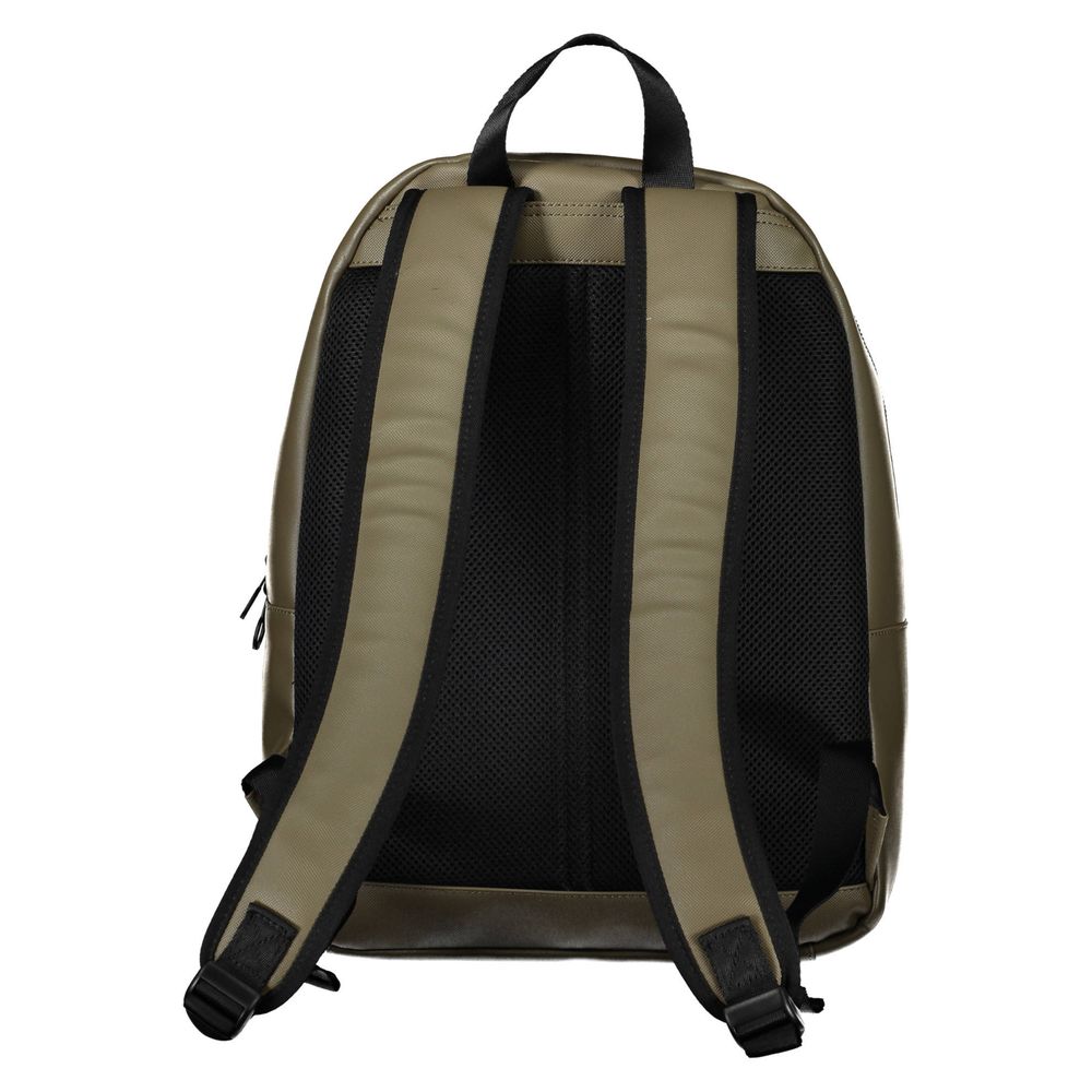 Green Polyethylene Men Backpack