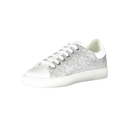 Silver Polyester Women Sneaker