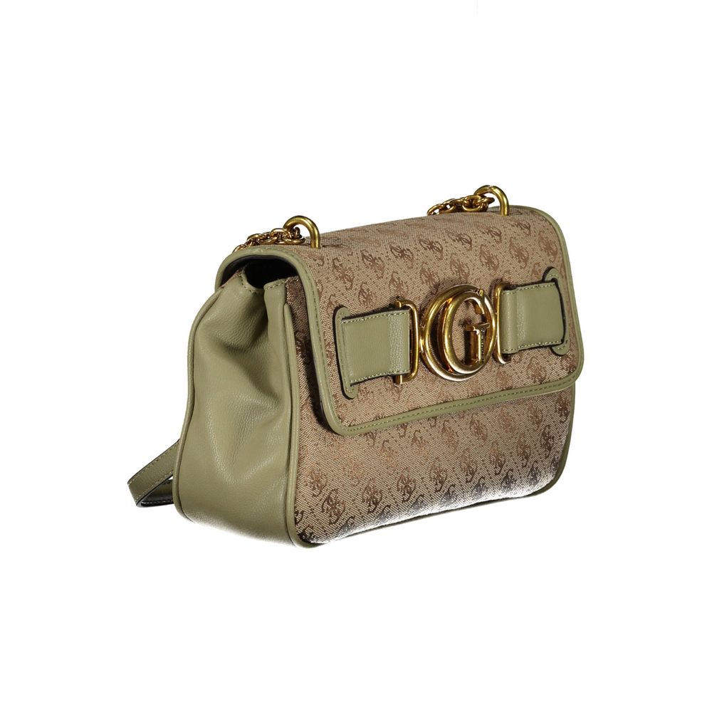 Green Polyester Women Handbag