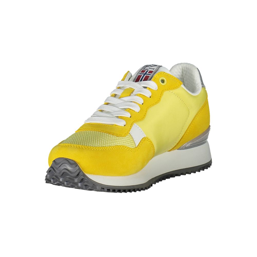 Yellow Polyester Women Sneaker