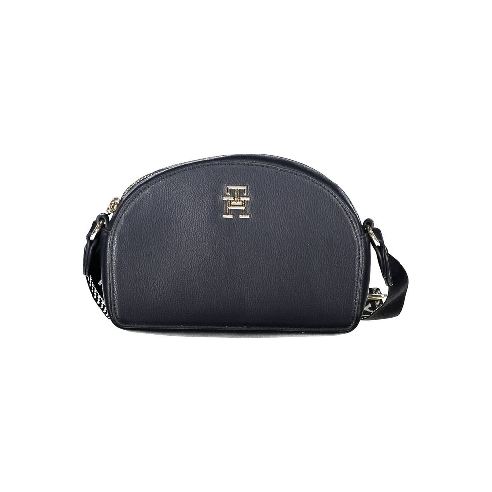 Blue Polyester Women Handbag