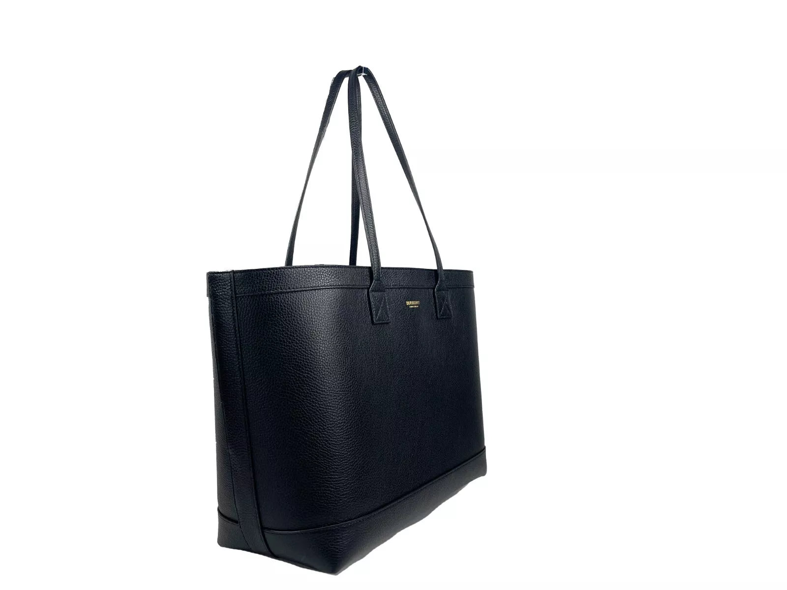 Medium Grainy Leather Black Tote Bag Purse