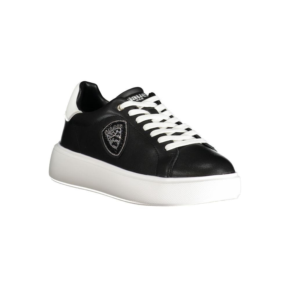 Black Polyester Sneaker