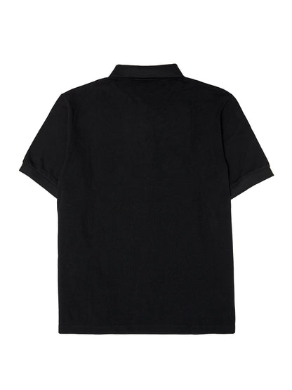 Black Cotton Collared Polo Shirt