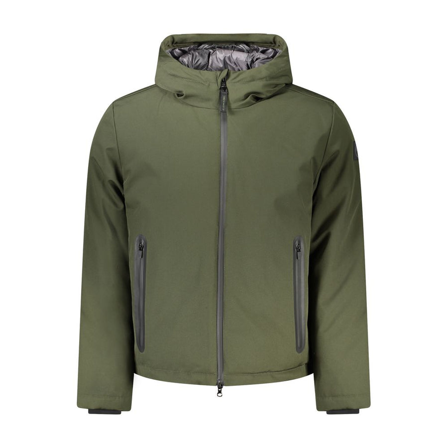 Green Polyester Men Jacket