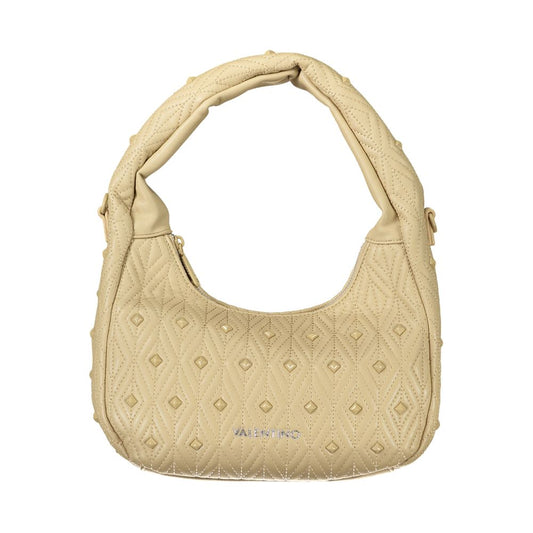 Beige Polyethylene Women Handbag