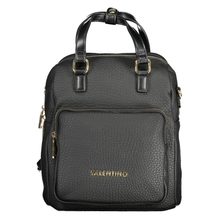 Black Polyethylene Women Backpack