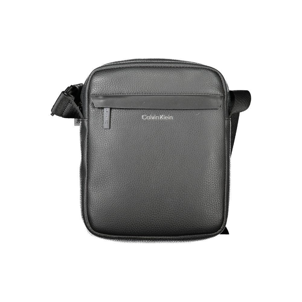 Black Polyester Men Shoulder Bag