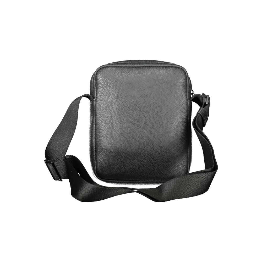 Black Polyester Men Shoulder Bag