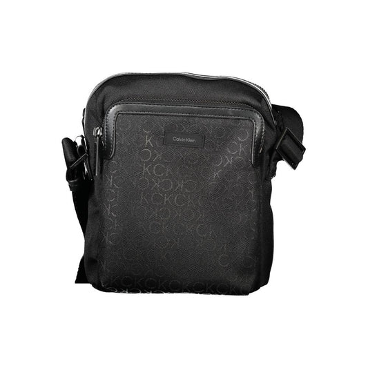 Black Polyester Men Shoulder Bag