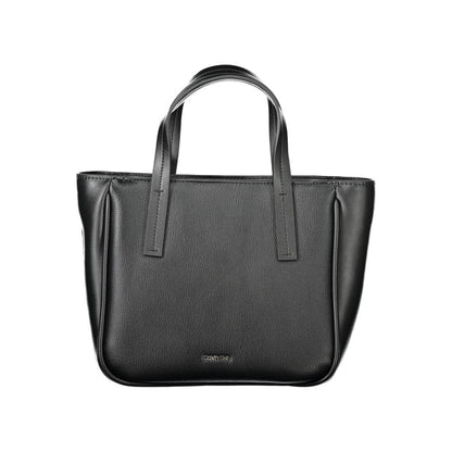 Black Polyethylene Women Handbag