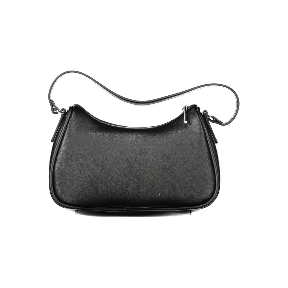 Black Polyethylene Women Handbag