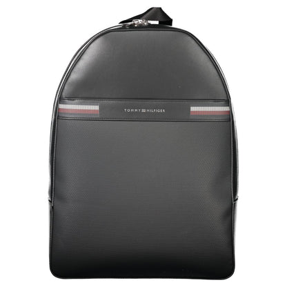 Black Polyethylene Men Backpack