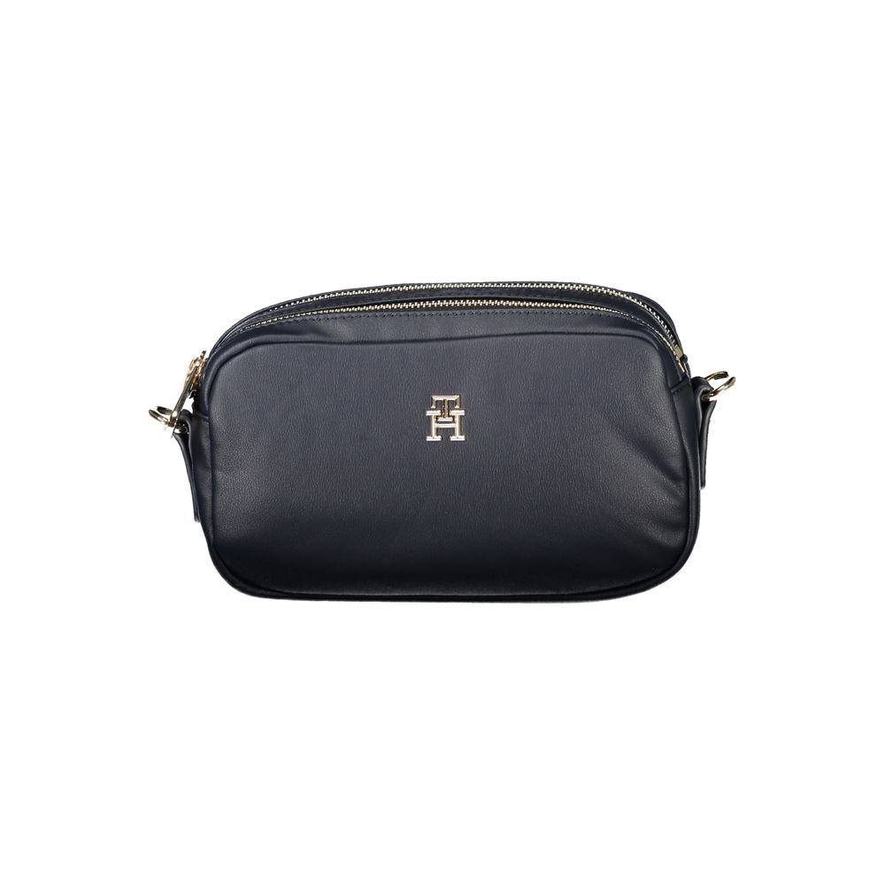 Blue Polyester Women Handbag