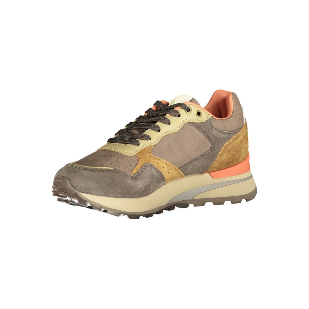 Brown Polyethylene Men Sneaker