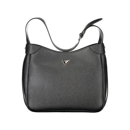 Black Polyethylene Women Handbag