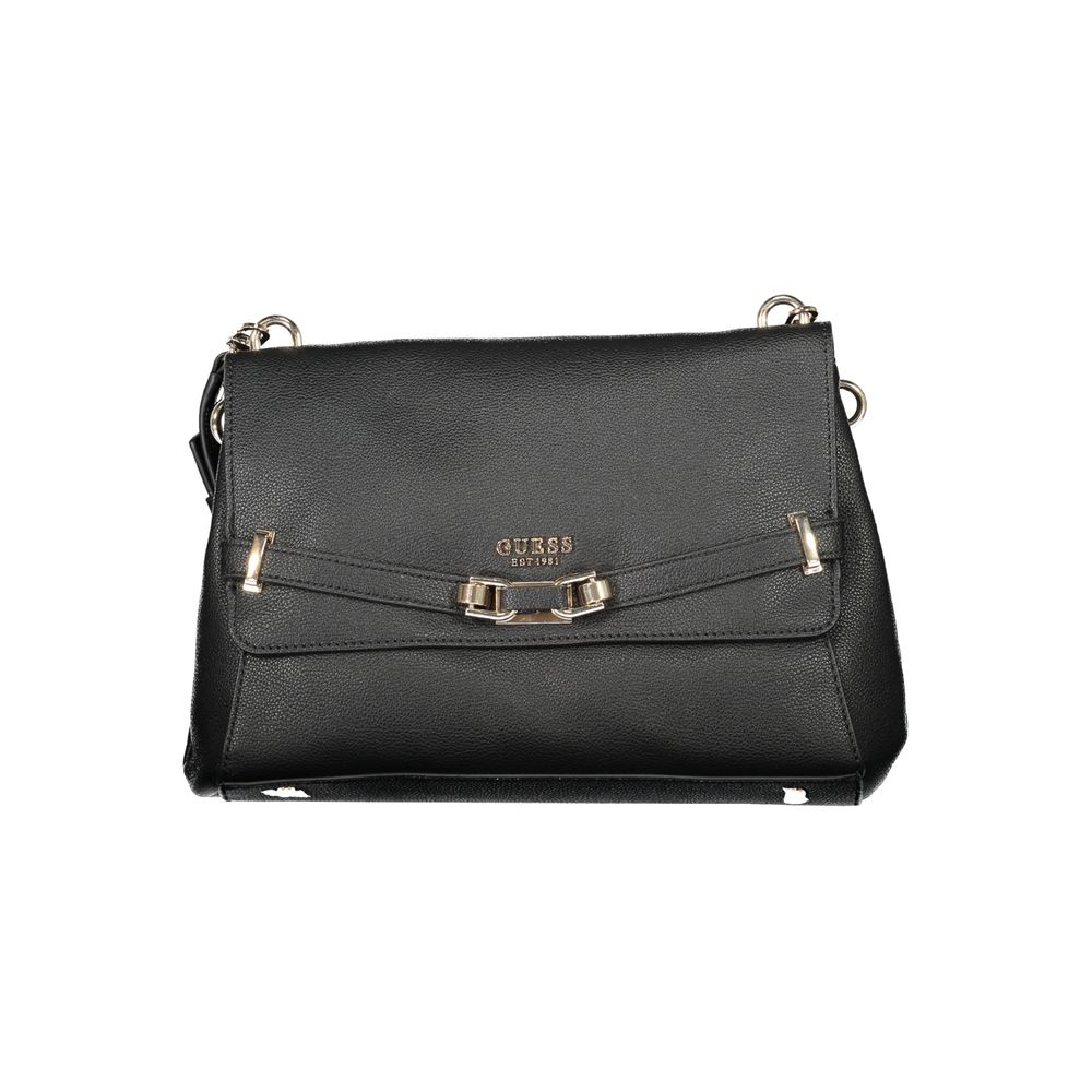 Black Polyethylene Women Handbag