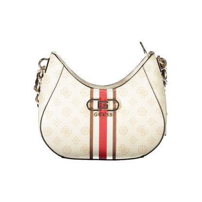 Beige Polyethylene Women Handbag