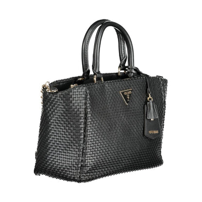 Black Polyethylene Women Handbag