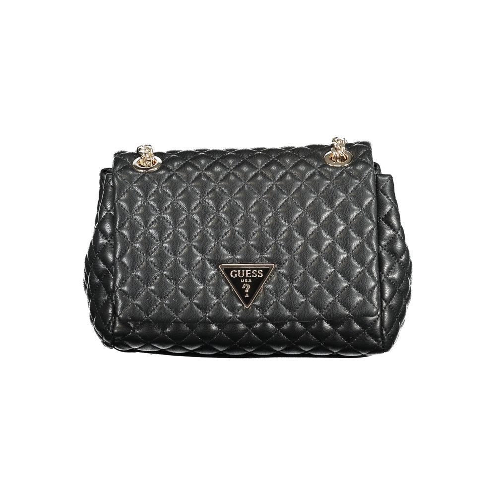 Black Polyethylene Women Handbag