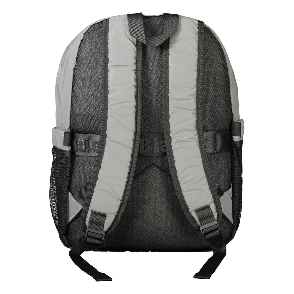 Gray Polyester Men Backpack