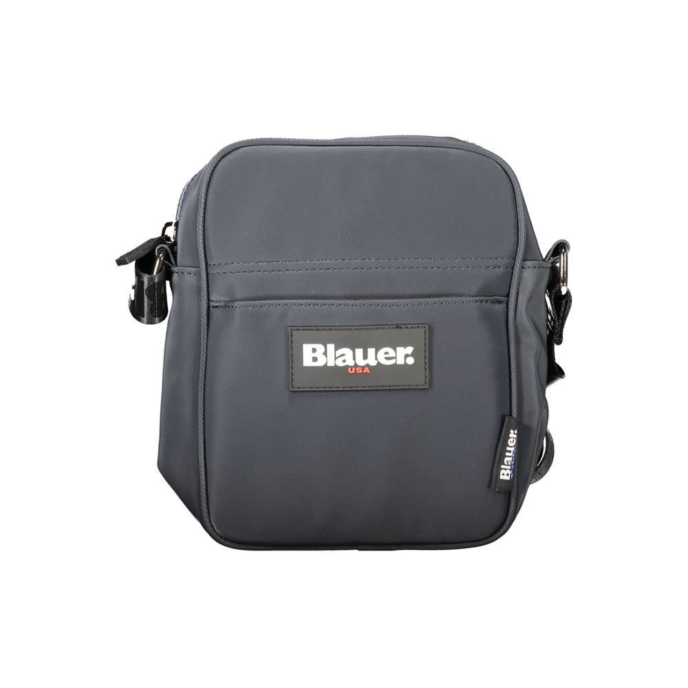 Blue Polyester Men Shoulder Bag