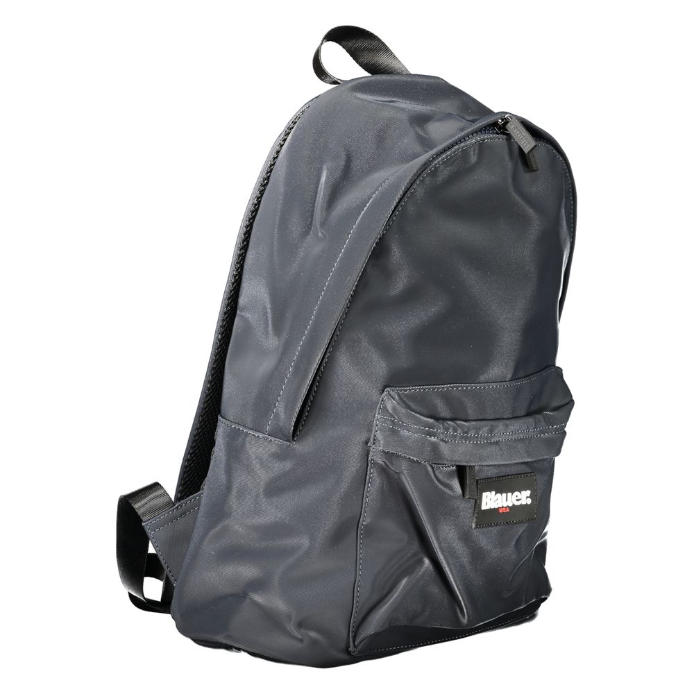 Blue Polyester Mens Backpack