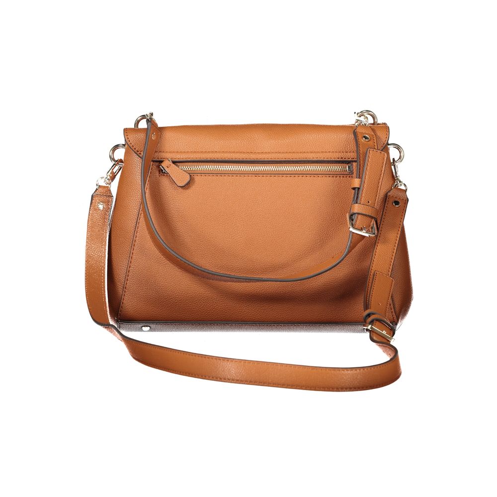 Brown Polyethylene Women Handbag