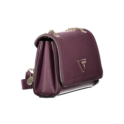 Purple Polyethylene Women Handbag