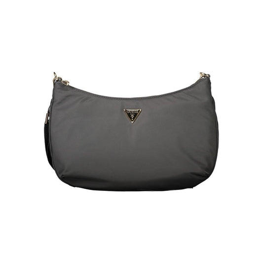 Black Polyester Women Handbag