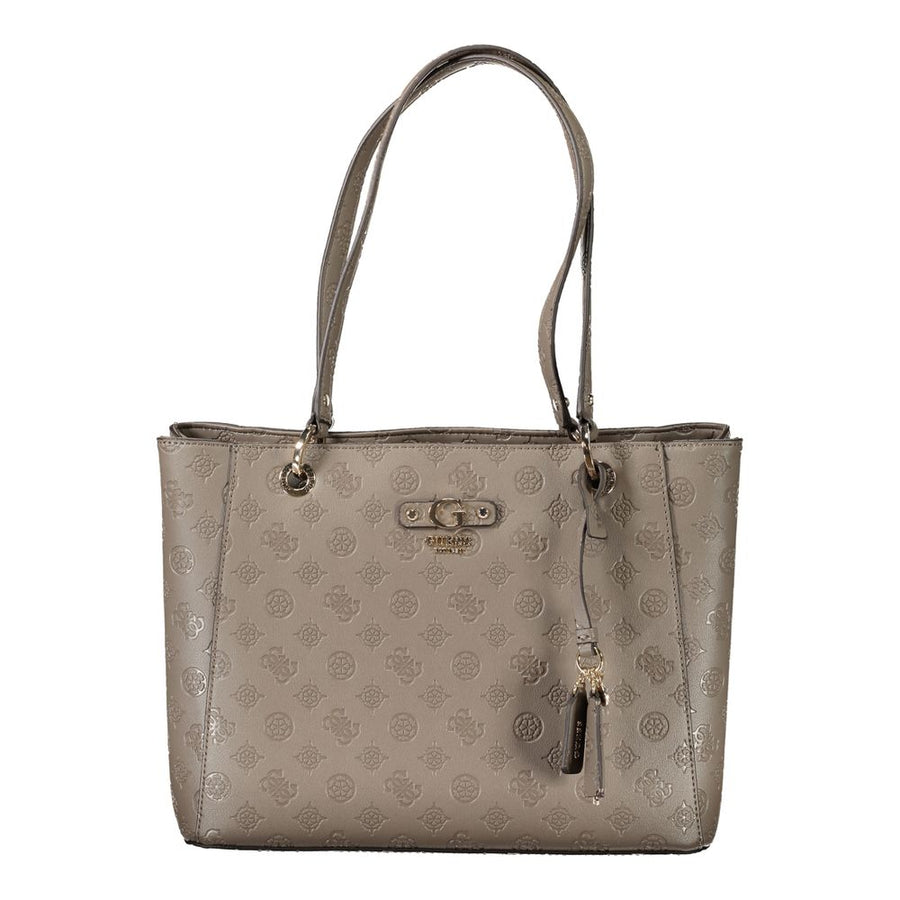 Brown Polyethylene Women Handbag