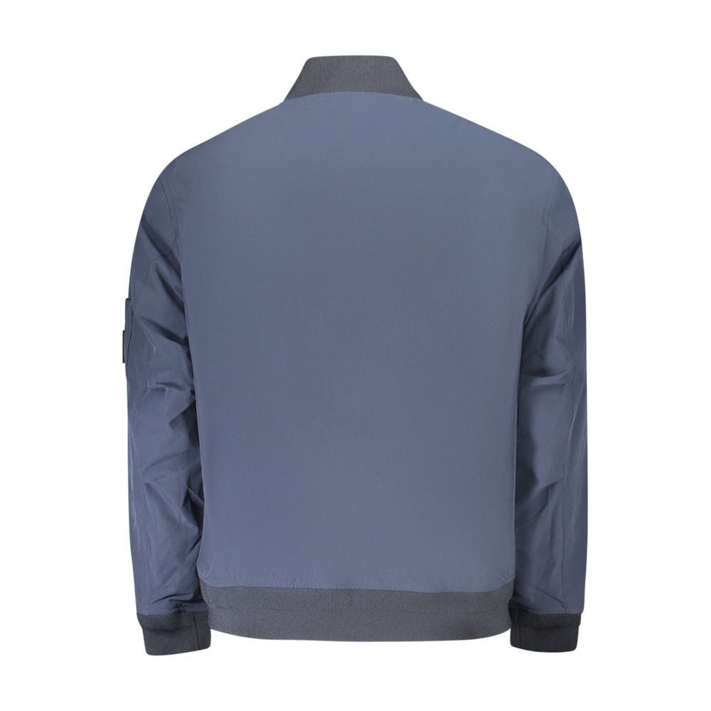 Blue Polyamide Men Jacket