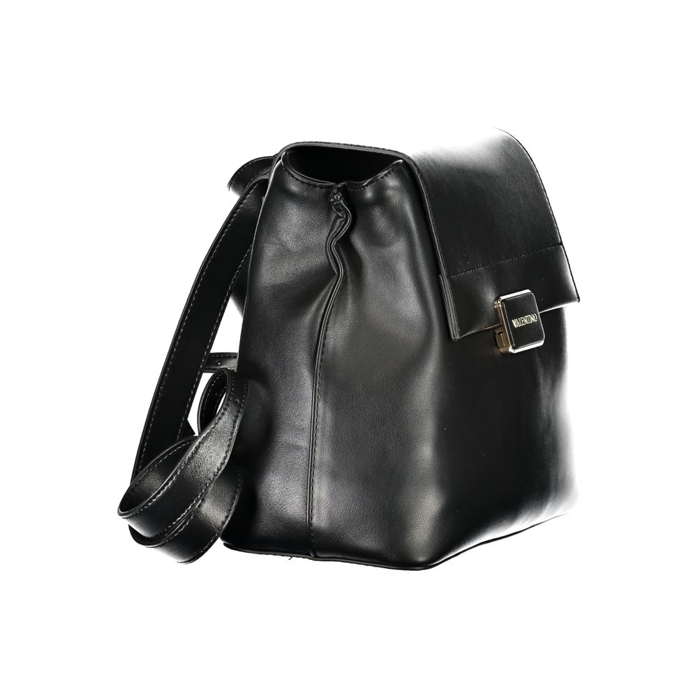 Black Polyethylene Women Backpack