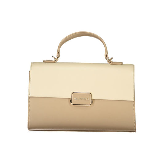 Beige Polyethylene Women Handbag