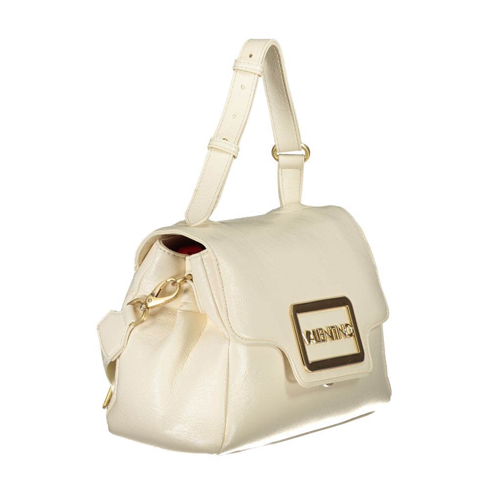 Beige Polyethylene Women Handbag