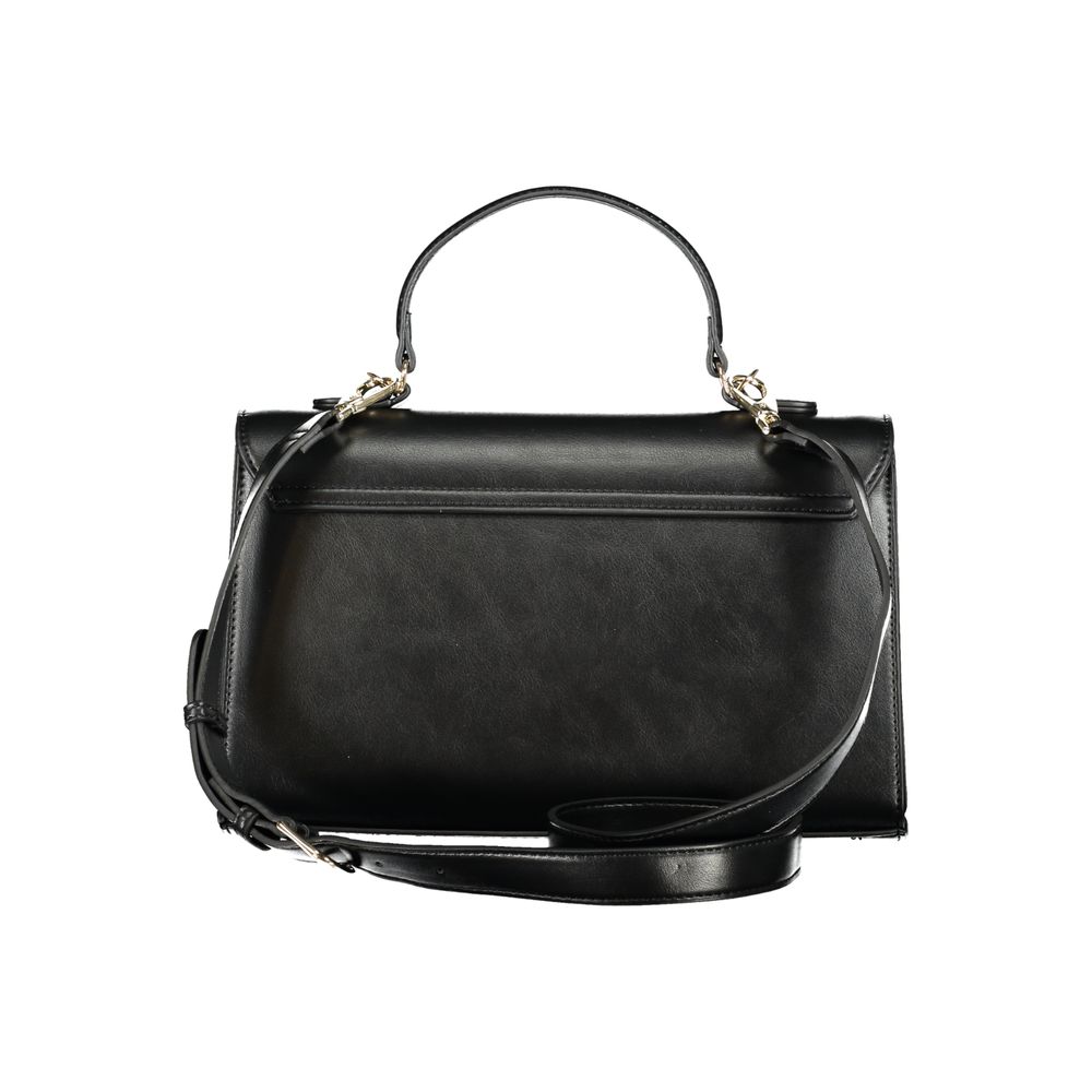 Black Polyethylene Women Handbag