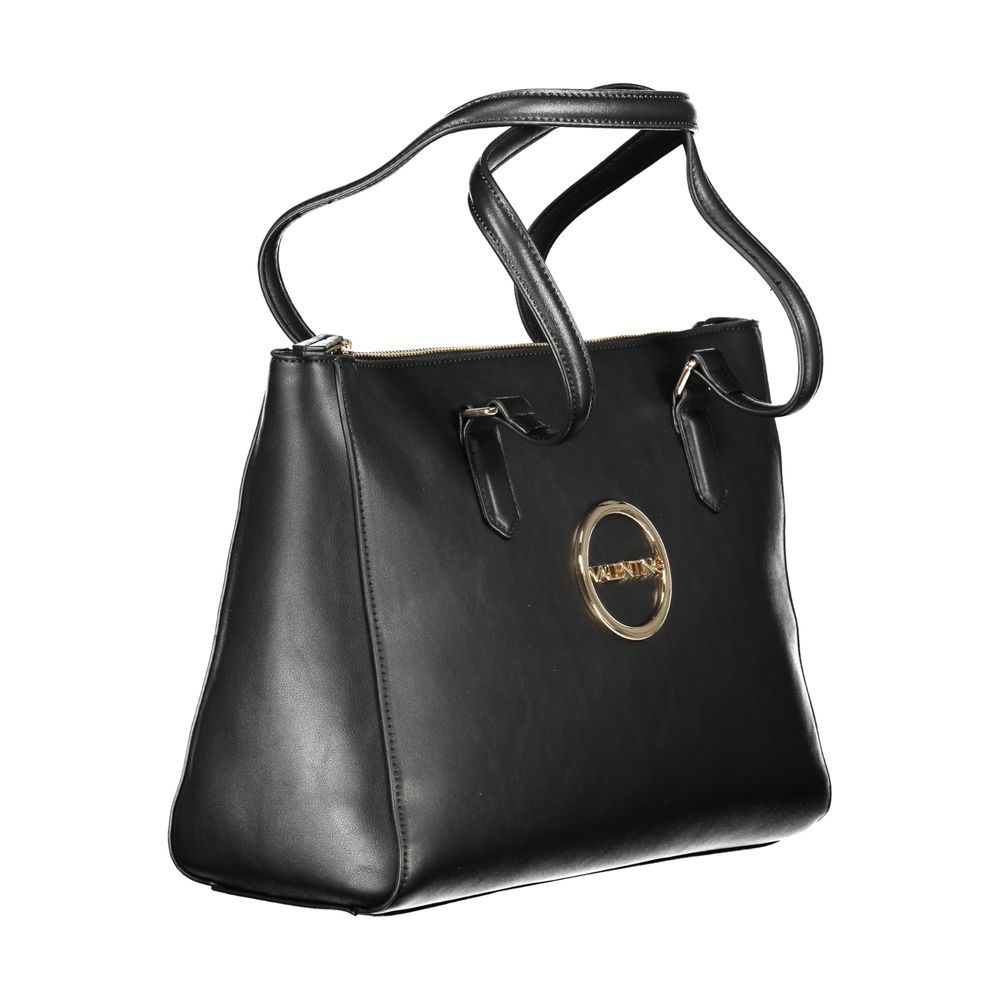 Black Polyethylene Women Handbag