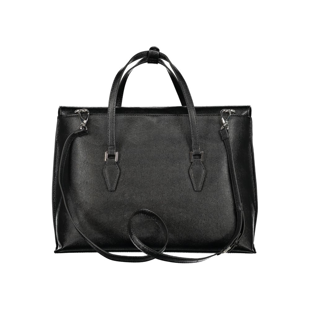 Black Polyethylene Women Handbag