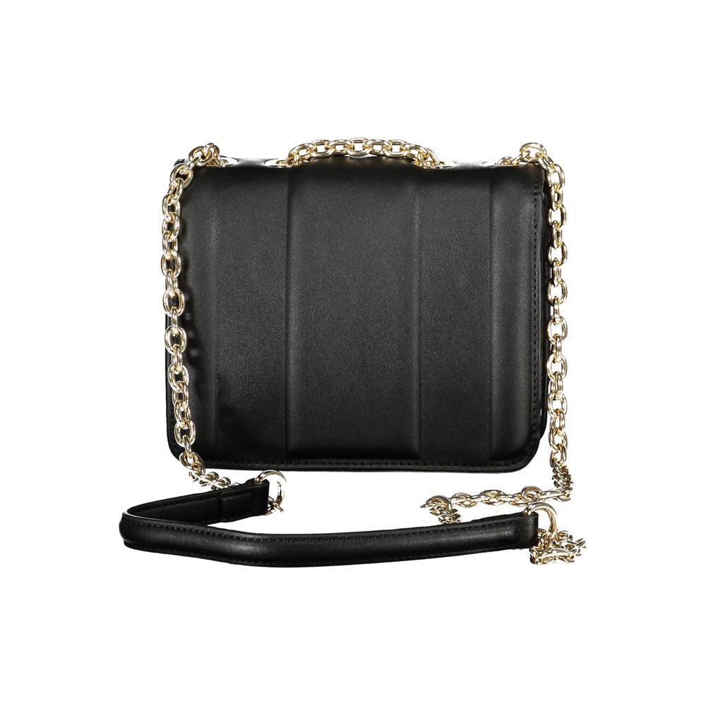 Black Polyethylene Women Handbag