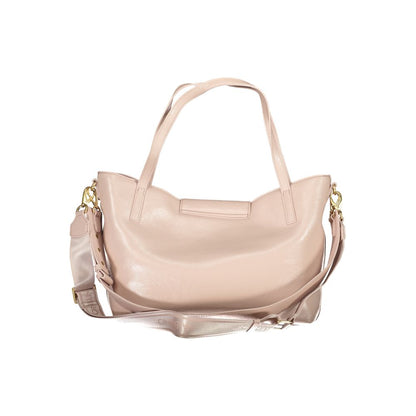 Pink Polyethylene Women Handbag