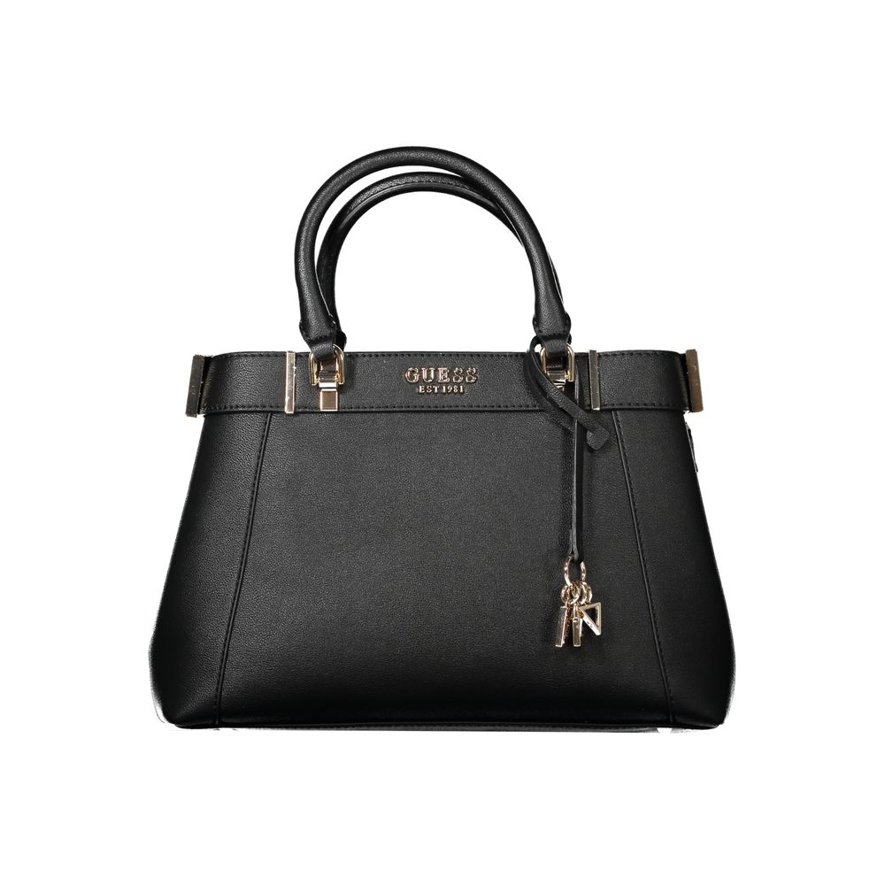 Black Polyethylene Women Handbag